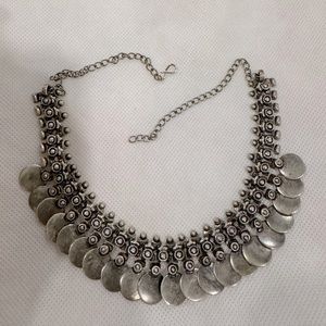Ethnic Indian Traditional Bollywood Afghani Silver Oxidized Choker Necklace